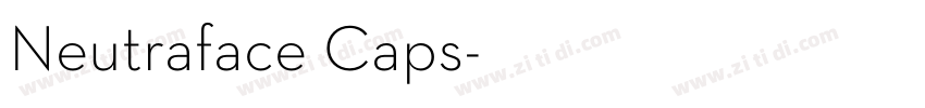 Neutraface Caps字体转换
